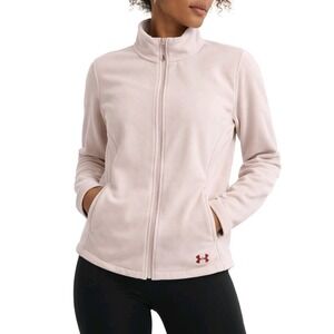 Under Armour Storm Blush Pink Zip Up Fleece Jacket Large Athletic Fit